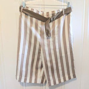 NEW Paul Smith Stripe Belted Wide Leg Short